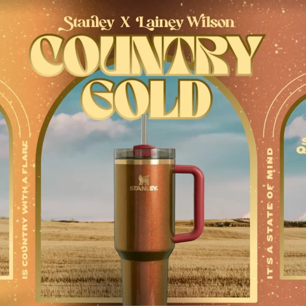 LAST ONE!! Stanley x Lainey Wilson Quencher H2.0 Tumbler 40 OZ COUNTRY GOLD - Picture 4 of 4